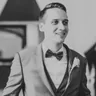 Vlad Rascanu in formal wear with a bow tie, black and white portrait